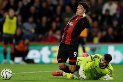 Hasil Liga Inggris: 1 Pemain Kartu Merah, Arsenal Dibantai Bournemouth